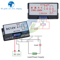TZT T3230 DC 12V 24V AC 110-220V Module de relais de temporisation avec affichage numérique LED rouge/bleu Commutateur de commande de synchronisation réglable