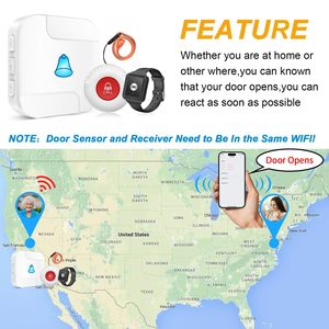 Sistema de llamadas Daytech Wifi Tuya, buscapersonas, botón de alarma de pánico, buscapersonas para ancianos que viven solos - Product Image 2