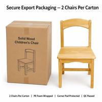 Chaise pour enfants en bois massif de qualité supérieure, écologique, avec jointure à tenon et mortaise, bord arrondi R3mm, pour la maison et l'école (vente en gros)