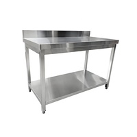 Table de travail de cuisine commerciale en acier inoxydable durable personnalisable, anti-corrosion, modulaire, extensible, hauteur réglable