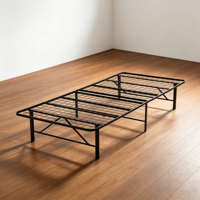 Cadre de lit simple en métal de style moderne pour adultes - Pliable, extensible et convertible, idéal pour les hôtels, les appartements et les hôpitaux