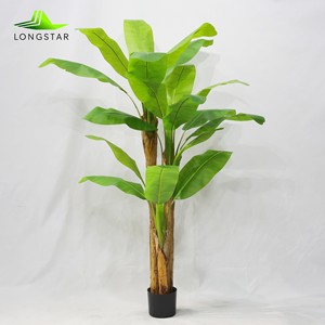 Plante artificielle réaliste de 180 cm (6 pieds) avec feuilles, grand arbre bananier artificiel, bonsaï pour la décoration de fenêtre et de sol - Product Image 4