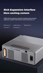 Proyector <span class=keywords><strong>de</strong></span> Techo 1080P Cinema 4K Android Smart con LED <span class=keywords><strong>de</strong></span> 1000 Lúmenes y Altavoces, Mejor Calidad <span class=keywords><strong>de</strong></span> Imagen, Descarga <span class=keywords><strong>de</strong></span> Aplicaciones - Product Image 3