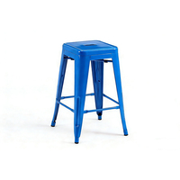 Tabouret de restaurant italien en métal industriel empilable, tabouret de salle à manger noir, chaise haute durable, tabouret en fer vintage