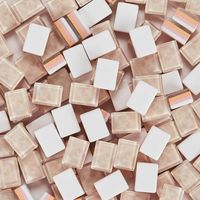 4-laags Amerikaanse Mahjongset met acrylrekken en roségouden glittertegels voor moderne sociale gameavonden