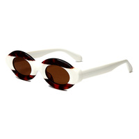 Lunettes de soleil ovales épaisses personnalisées, style hip-hop, polyvalentes, unisexe, rétro, en composite, pour le commerce transfrontalier