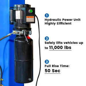 <span class=keywords><strong>110V</strong></span> 10000lbs 2 Post <span class=keywords><strong>Lift</strong></span> mobil plat lantai Auto <span class=keywords><strong>Hoist</strong></span> Overhead satu sisi unlock - Product Image 3