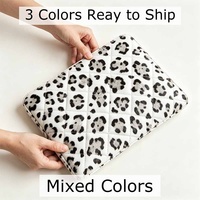 Housse pour ordinateur portable en cuir imprimé léopard Yihe, étui rembourré pour MacBook, housse souple pour ordinateur portable, pochette minimaliste pour ordinateur