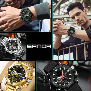 Reloj Digital SANDA 3350 para Hombre, Resistente al Agua, Luminoso, con Alarma, Cuenta Regresiva, Multifunción, Deportivo - Product Image 6
