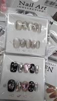 Artículo Popular, Uñas Postizas Hechas a Mano con Diseño Aleatorio, 10 Piezas/Juego, Entrega Rápida, Listas para Enviar, Uñas a Presión para Mujer