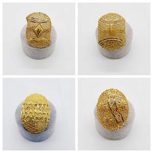 Hongyue Luxury <strong>24K</strong> <strong>Gold</strong> Plated Hollow Filigree <strong>Ring</strong> - Middle East Arabic Style Big <strong>Ring</strong> for Women Wedding Party Jewelry - Product Image 4