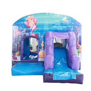 Inflatable Slide Wholesale Jumping Bouncy Water Kids Size Sliding For Balcony Roller Baby Blue Cheap Home