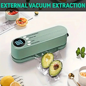Beeman Scelleuse <span class=keywords><strong>sous</strong></span> <span class=keywords><strong>vide</strong></span> électrique 3-en-1 pour aliments secs et humides, mini, automatique, avec indicateur LED, aspiration puissante, portable - Product Image 2