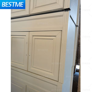 Table de toilette de salle de bain en PVC de couleur blanche, style simple, fibre de carbone, montage mural, rangement de salle de bain à domicile, hôtel, miroir, armoire - Product Image 2