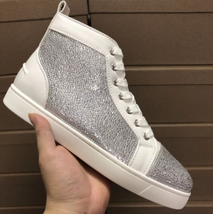 Scarpe rosse con fondo Sole alte firmate nere rosse Sole rosso Unisex da <span class=keywords><strong>uomo</strong></span> firmate <span class=keywords><strong>Sneakers</strong></span> da Sole rosse punte da donna - Product Image 2