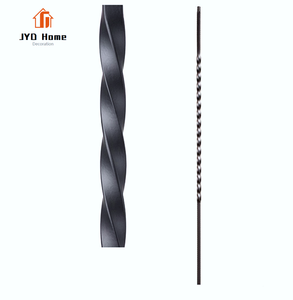 JYD Home Großhandel Twist Serie 1/2 "Quadrat X 44" H Lang Single Twist Hohl Schmiedeeisen Treppen Baluster(Q-113) -Fabrik Direkt - Product Image 1