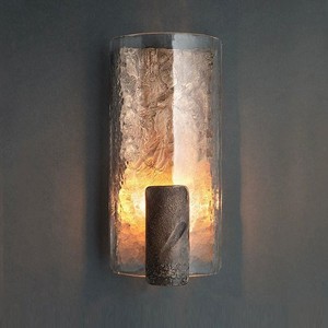 Lampe murale en verre soufflé à la main, rectangulaire, lumière LED 220V, lustre à tête unique pour salon, décoration intérieure - Product Image 1