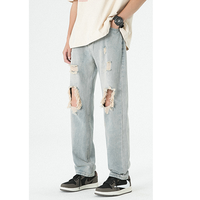 Personnalisé détruit déchiré J1eans Homme 13oz Y2K acide en détresse Scratch hommes pantalons pantalons
