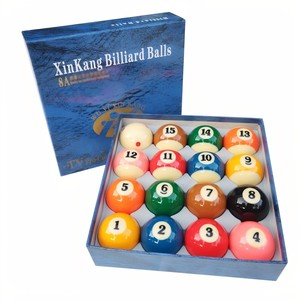Jeu de billes de billard en cristal Xinkang 8A, taille standard complète 2-1/4 pouces, billes de billard en résine pour billard américain 16 billes, billard professionnel - Product Image 1