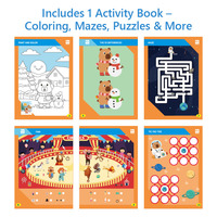Ensemble de puzzles en papier 3D « Le voyage fantastique de la capybara », 6 puzzles, 1 livre d'activités, imprimé en couleur, boîte cadeau - Jouet éducatif pour tous les âges