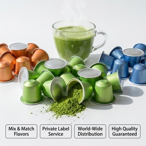 Vanilla Flavor Matcha Capsules Convenient Quick Brew For Home Office Organic Green Tea Pods Private Label Wholesale Supply - Product Image 1