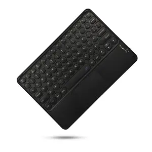 Portable Wireless Bt Keyboard With Touchpad For Gamer RGB Laptop Colorful Keyboard With Slide-proof Rug Trackpad Mini Keyboard