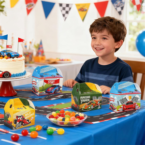 Boîte à cadeaux pour fête à thème <span class=keywords><strong>pizza</strong></span>, boîtes à friandises à thème <span class=keywords><strong>pizza</strong></span> pour enfants, garçons, filles, anniversaire à thème <span class=keywords><strong>pizza</strong></span>, décoration de fête de naissance, fournitures - Product Image 5