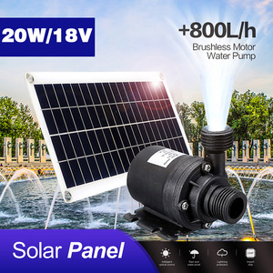 <b>Solar</b> Water <b>Pump</b> Kit 500W Monocrystalline Panel Low Pressure Submersible <b>Pump</b> Outdoor Garden Use - Product Image 4