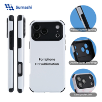 Funda de Teléfono Personalizada por Sublimación, PC+TPU 2 en 1, Acabado Brillante, Lente de Cámara Elevada, Bajo MOQ para iPhone 17 Pro Max Samsung S25