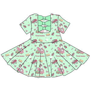 Abito Estivo per Ragazze dal Design Unico con Fiocco Personalizzato sul Retro, Stili Personalizzati per <span class=keywords><strong>Mamma</strong></span> e Figlia - Product Image 4