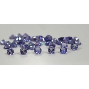 Pierre précieuse naturelle en Tanzanite bleue de 1,25 mm, 0,01 carat, taille ronde brillante, pour bijoux - Product Image 1