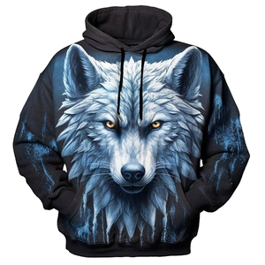 <span class=keywords><strong>Felpa</strong></span> Pullover oversize da uomo <span class=keywords><strong>con</strong></span> grafica <span class=keywords><strong>lupo</strong></span> stampa 3D autunno stile stile <span class=keywords><strong>felpa</strong></span> <span class=keywords><strong>con</strong></span> cappuccio - Product Image 1