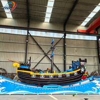 Manège Bateau Pirate en Fibre de Verre pour Enfants, pour Parcs d'Attractions Extérieurs, Fêtes Foraines et Parcs Thématiques
