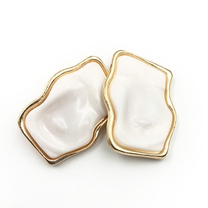 Colorful Smooth Stone Surface Metal <b>Button</b> for Coats - Product Image 4