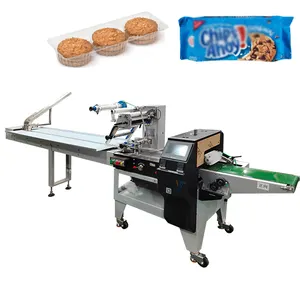 Multi-fungsi Horizontal Sachet asinan karamel membuka kue karamel mesin pengisi biskuit bantal kemasan kantong plastik mesin