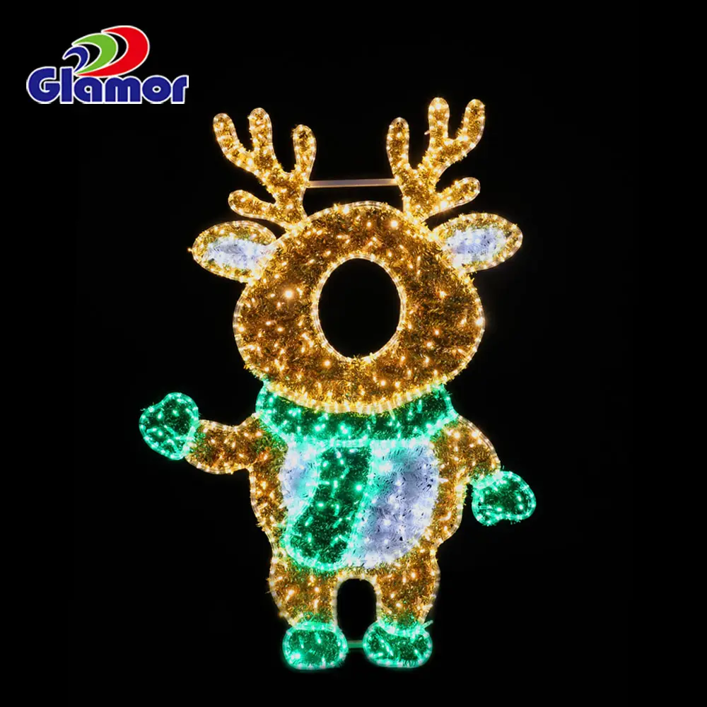PVCガーランドLEDライトモチーフクリスマス自撮り装飾LEDモチーフライトフレーム