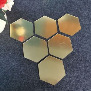6PCS/Set Custom Hexagonal Art Deco <b>Plastic</b> Acrylic Lightweight Shatterproof Eco-friendly Non-toxic Customizable Sizes <b>Mirror</b> - Product Image 4