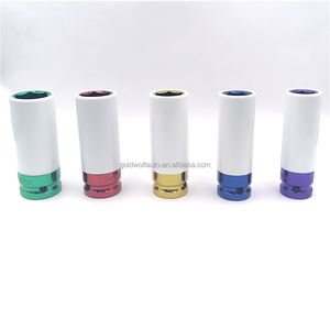 Kit d'outils complet de 5 douilles hexagonales chromées en acier au carbone de 1/2 pouce pour réparation automobile, surface colorée, matériau CR-V - Product Image 3