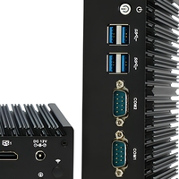 Nouvelle petite taille Cele Ron N5095 Quad Core Mini Comput Linux DDR4 2HD 4USB3.1 2RJ45 Lans Mini Pc industriel sans ventilateur