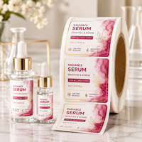 Étiquettes autocollantes en rouleau pour sérum en poudre lyophilisée, logo personnalisé imprimé, vinyle imperméable résistant aux basses températures, pour flacons en verre de 3 ml et 10 ml