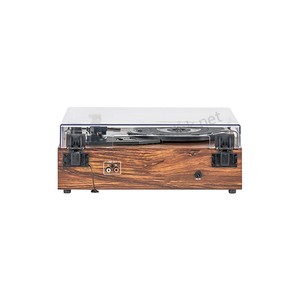 Tourne-<span class=keywords><strong>disque</strong></span> en bois 3 vitesses avec Bluetooth, enregistrement LP vers MP3, haut-parleurs intégrés 2x3W, alimenté par batterie - Product Image 4