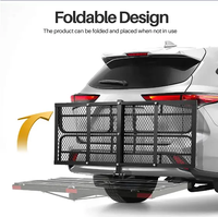 Porte-bagages de voiture SUV, clôture de voiture, cadre de bagages pliable pour voyage en voiture, panier de cargaison en métal pour coffre de voiture, porte-bagages