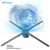 Port multimédia de 65cm-Ventilateur holographique LED interactif à entrée hologramme 3D pour l'éducation en intérieur Traitement médical Multimédia en direct