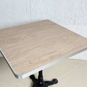 <span class=keywords><strong>Table</strong></span> de salle à manger <span class=keywords><strong>carrée</strong></span> en grain de bois avec base en <span class=keywords><strong>fonte</strong></span> vintage, <span class=keywords><strong>table</strong></span> d'extérieur pour restaurant, café, bistro - Product Image 5