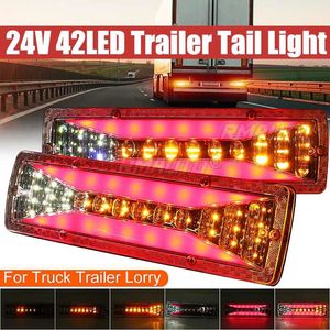 2 feux arrière LED 12V 24V pour remorque, camion, bateau, véhicule utilitaire, bus, camping-car, tracteur, voiture, avec clignotants, feux de recul et feux stop - Product Image 1