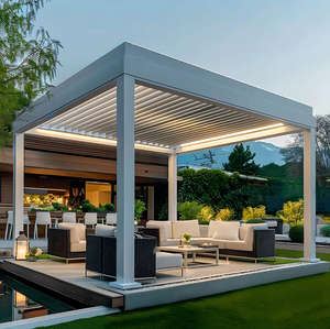 <span class=keywords><strong>Abri</strong></span> solaire extérieur, bâtiments <span class=keywords><strong>de</strong></span> <span class=keywords><strong>jardin</strong></span>, patio, imperméable, double toit rigide, barbecue, mobilier d'extérieur, gazebo, pergola, aluminium - Product Image 2