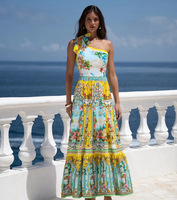 Maillot de bain une pièce échancré pour femme JSN 2026, imprimé jardin personnalisé, avec paréo de plage, sexy et tendance, nouvelle collection