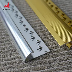 Profil Strip Dekorasi lantai profesional karpet Trim karpet aluminium