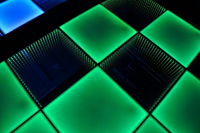 Lumière de sol LED RGB trois-en-un pour carrelage, indice de protection IP55, télécommande DMX512, résistante à la pluie, en verre trempé, pour piste de danse extérieure