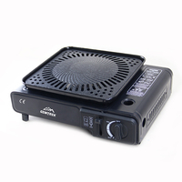 Réchaud à gaz butane portable avec plaque de cuisson carrée antiadhésive, ensemble de cuisson BBQ pour le camping, les pique-niques en plein air, la cuisine et les voyages